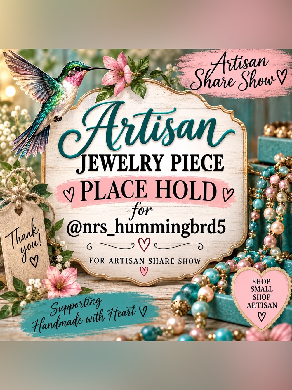 Artisan Jewelry Share Show place hold